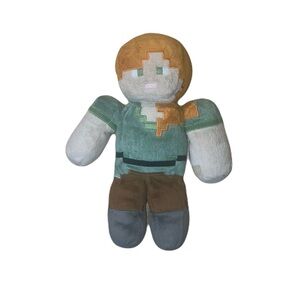 Alex plush toy Minecraft green white and ginger / 80s / kids or adults